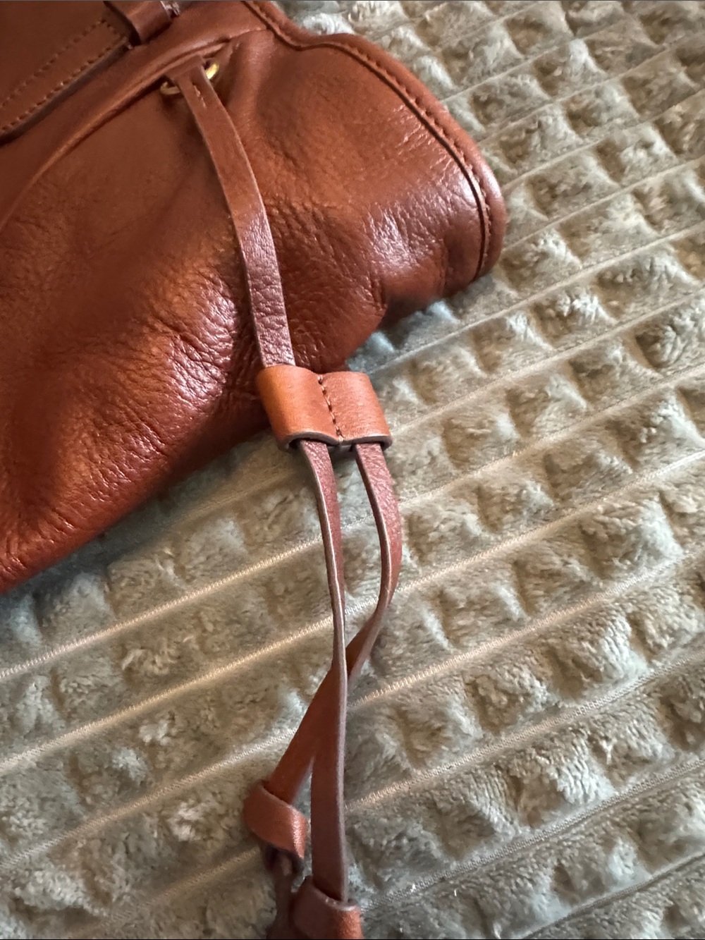 Fossil Chestnut Brown Leather Tote - Picture 14 of 14